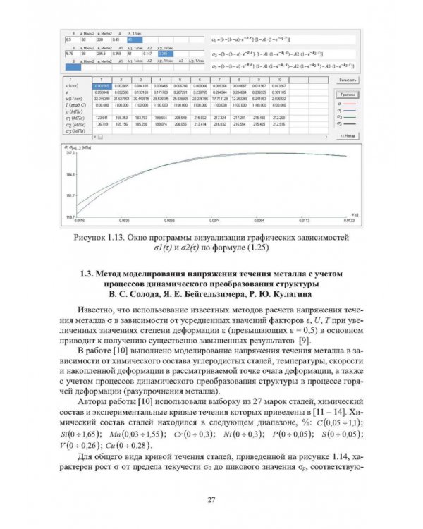 Методы компьютерного моделирования напряжения течения металла в процессах горячей пластической деформации