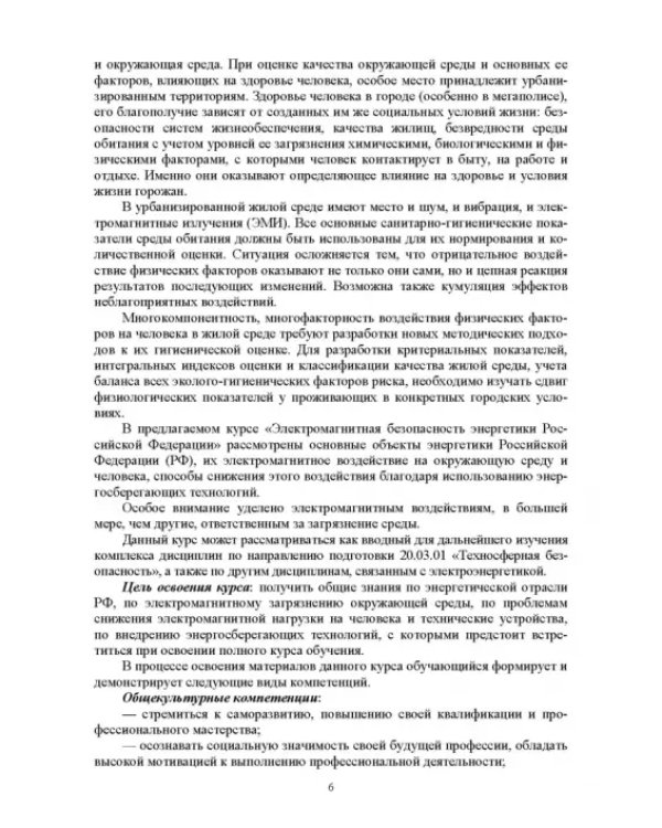 Электромагнитная безопасность энергетики Российской Федерации: Учебное пособие для вузов