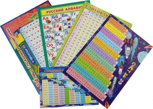 Комплект для подготовки к школе. Плакаты. 5 в 1