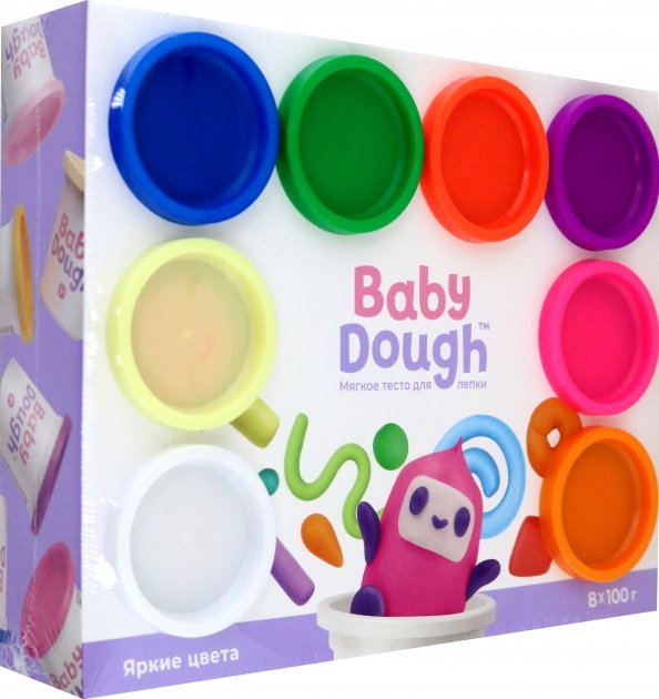Обложка книги «Тесто для лепки BabyDough, 8 ярких цветов»