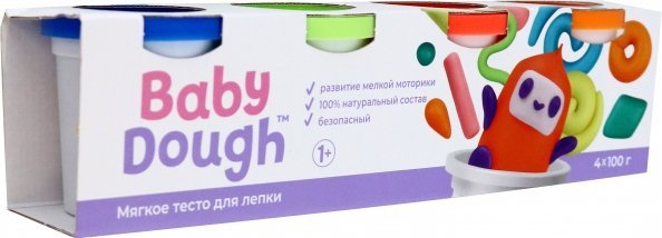 Обложка книги «Тесто для лепки Baby Dough, 4 цвета»