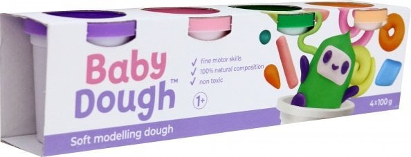 BabyDough Тесто для лепки Baby Dough, 4 цвета