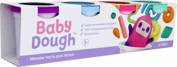 Обложка книги «Тесто для лепки Baby Dough, 4 цвета»