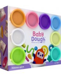 Тесто для лепки BabyDough, 8 пастельных цветов