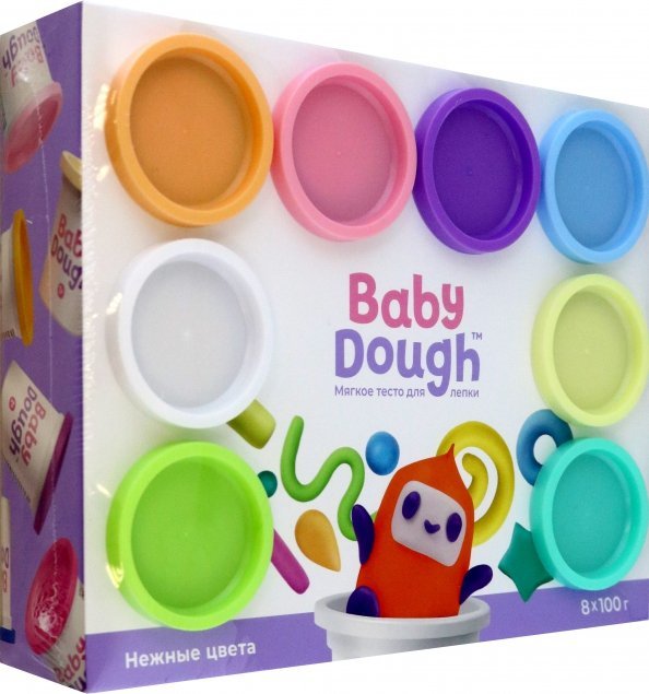 Обложка книги «Тесто для лепки BabyDough, 8 пастельных цветов»