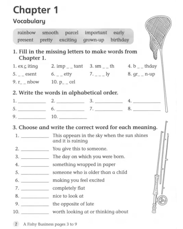 A Fishy Business. Workbook