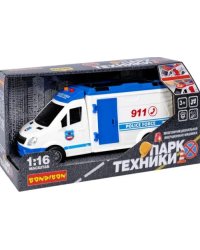 Инерционная машина Полицейский фургон, с носилками