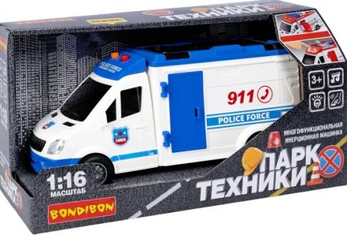 Парк Техники Инерционная машина Полицейский фургон, с носилками