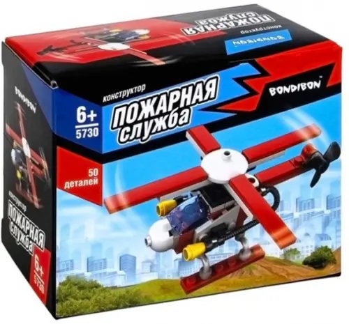Пожарная служба Конструктор Вертолет, 50 деталей