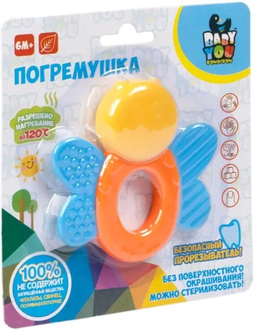 Baby You Погремушка-прорезыватель Пчелка