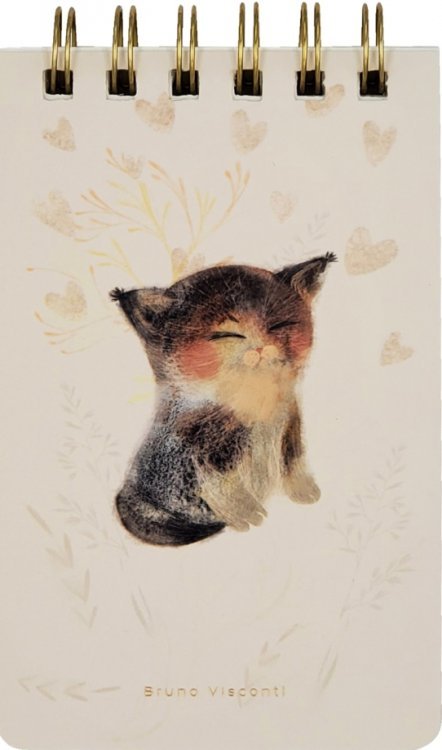 Обложка книги «Блокнот Cute Journal. Black&amp;White. Милый котик, 100 листов, линейка, A6-»