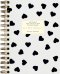 Обложка книги «Тетрадь Black&amp;White. Сердечки, А6, 60 листов, клетка»
