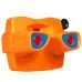 Очки 3D квадратные, оранжевые, 2 диска со слайдами. Животные и динозавры