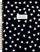 Обложка книги «Тетрадь Black&amp;White. Сердечки, B5, 60 листов, клетка»
