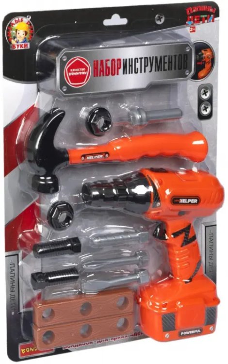 Умелые руки Буки Набор строительных инструментов Папины дети, 12 предметов