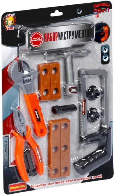 Умелые руки Буки Набор строительных инструментов Папины дети, 12 предметов