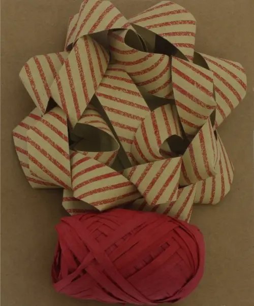 Банты Набор для оформления подарков. Бант+лента, красные, крафт