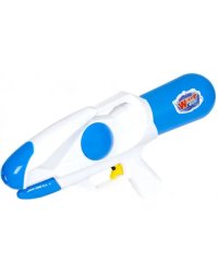 Водный пистолет с помпой, бело-синий