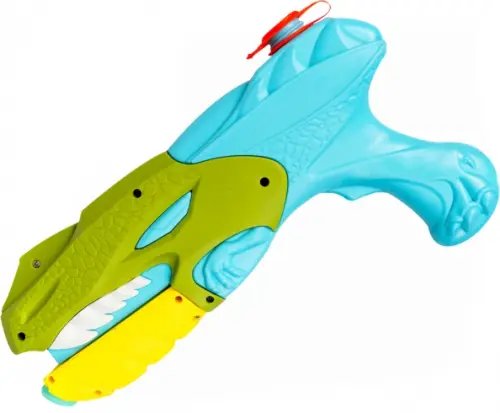 Водный пистолет с помпой, зелёно-голубой