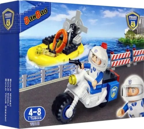 Конструктор. Полицейский мотоцикл, 61 деталь Конструктор. Полицейский мотоцикл, 61 деталь