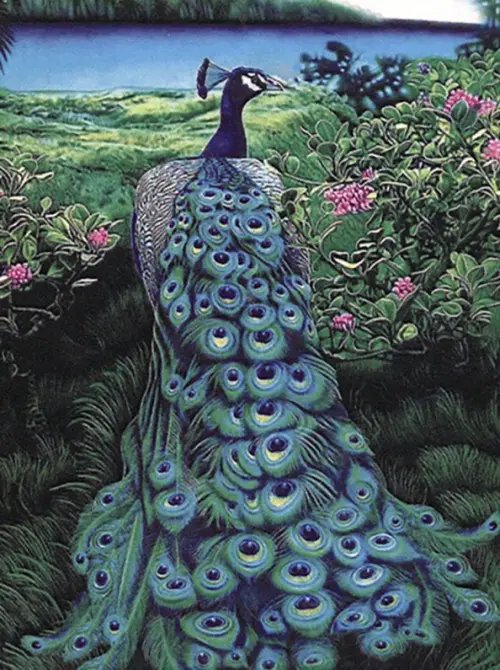 Сверкающие картины Алмазная мозаика со светящимися стразами Павлин