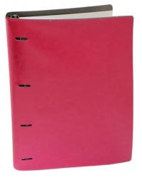 Тетрадь на кольцах Copybook, со сменным блоком, 200 листов, А4+, малиновый/серый