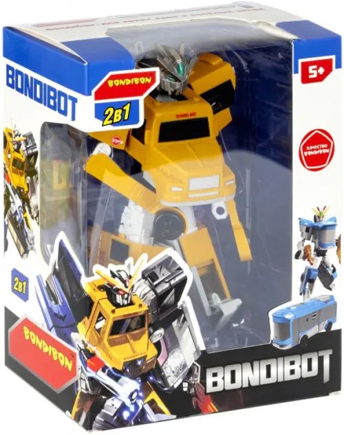 Трансформер BONDIBOT 2 в 1. Робот-автобус, желтый