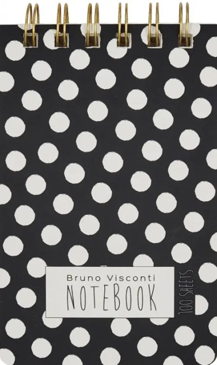 Обложка книги «Блокнот Cute Journal. Black&amp;White. Горошек, 100 листов, линейка, A6-»