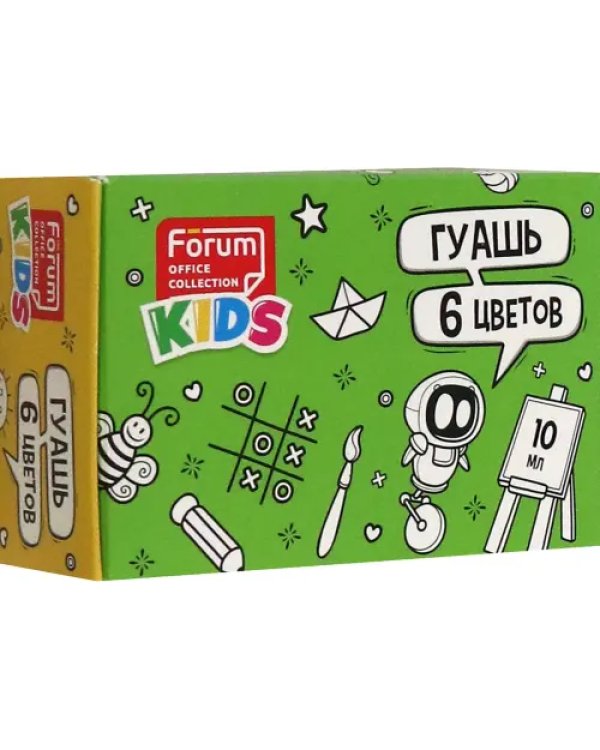 Гуашь Kids, 6 цветов, 10 мл