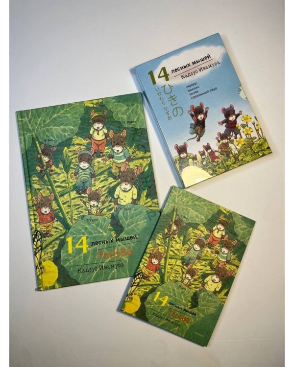 14 лесных мышей. Летний комплект: Пикник. Переезд. Тыква. Стрекозиный пруд