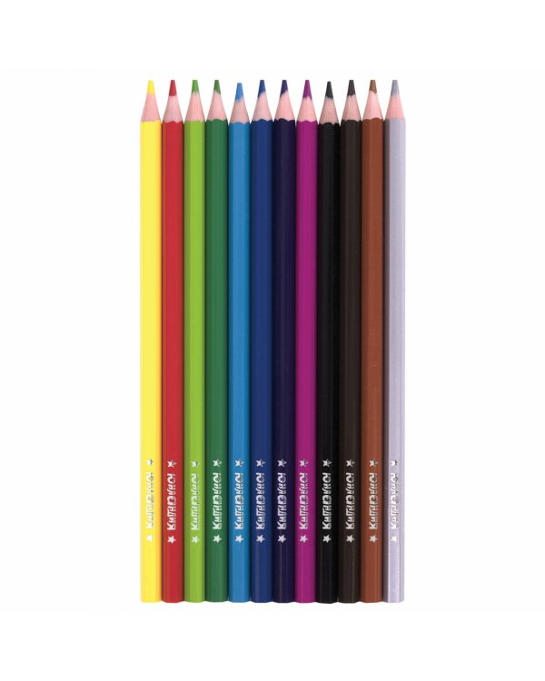 Карандаши цветные Домики, 12 цветов