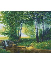 Алмазная мозаика Березовая роща