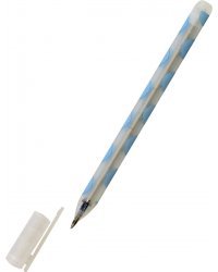 Ручка гелевая UniWrite. Горошек крупный голубой, синяя