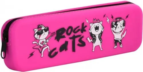 Пенал школьный Пенал школьный Рок-коты, силиконовый