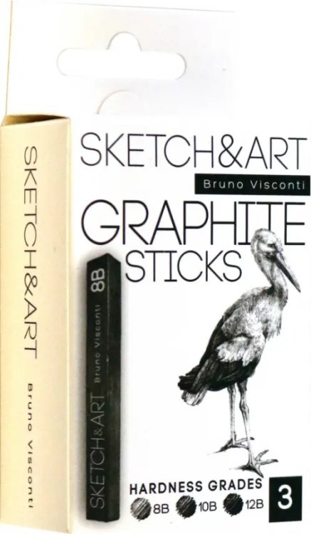 Графит прессованный Sketch&amp;Art, черный, 3 штуки