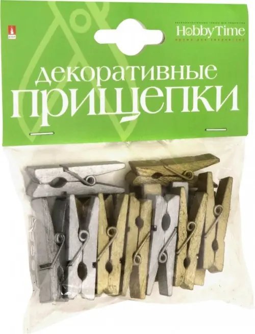 Декоративные прищепки. Набор №10, 35 мм, 3 цвета