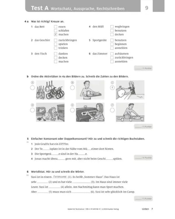 Дополнительное изображение книги «Dabei! A2. Testtrainer mit Audio-CD. Deutsch für Jugendliche. Deutsch als Fremdsprache»