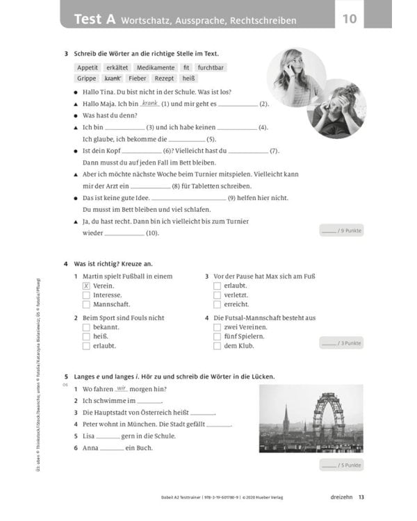 Дополнительное изображение книги «Dabei! A2. Testtrainer mit Audio-CD. Deutsch für Jugendliche. Deutsch als Fremdsprache»