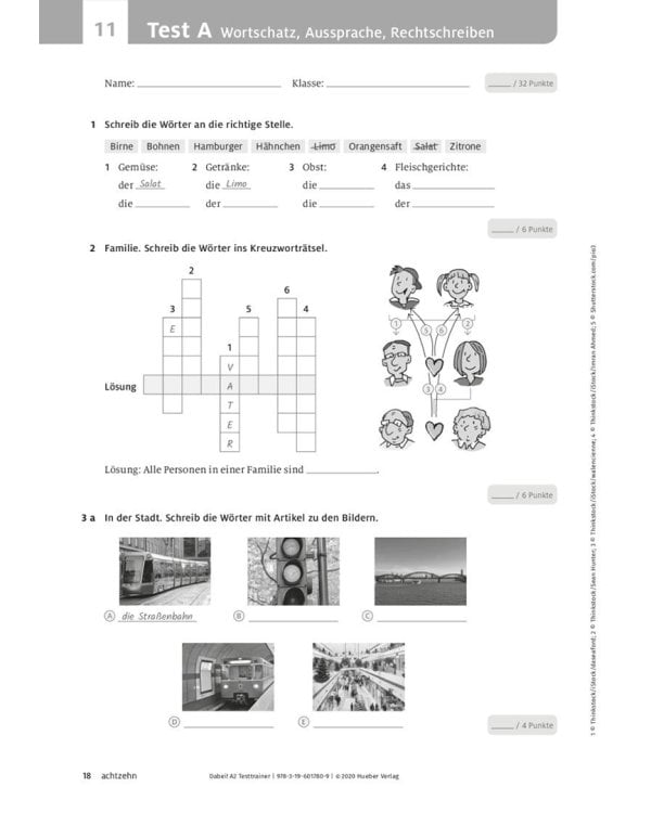 Дополнительное изображение книги «Dabei! A2. Testtrainer mit Audio-CD. Deutsch für Jugendliche. Deutsch als Fremdsprache»