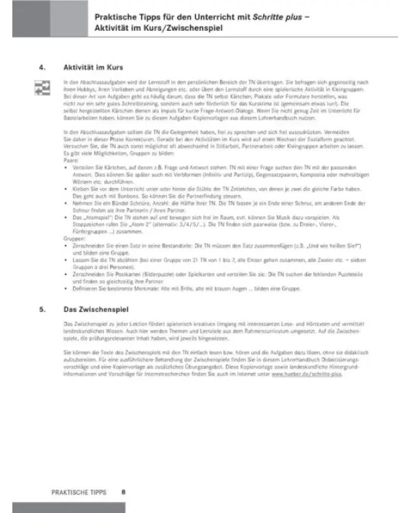 Schritte plus 6. Lehrerhandbuch. Deutsch als Fremdsprache