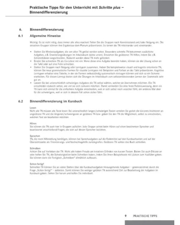 Schritte plus 6. Lehrerhandbuch. Deutsch als Fremdsprache