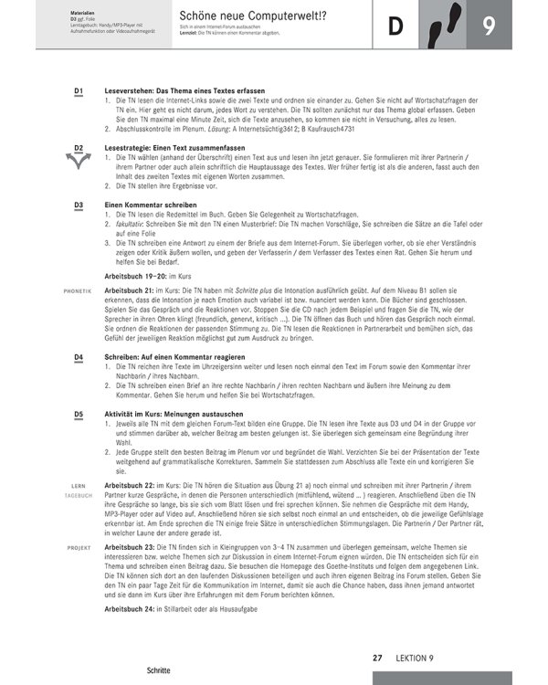 Schritte plus 6. Lehrerhandbuch. Deutsch als Fremdsprache