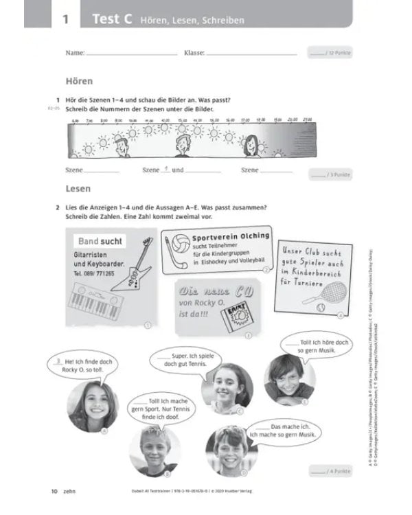 Dabei! A1. Testtrainer mit Audio-CD. Deutsch für Jugendliche. Deutsch als Fremdsprache