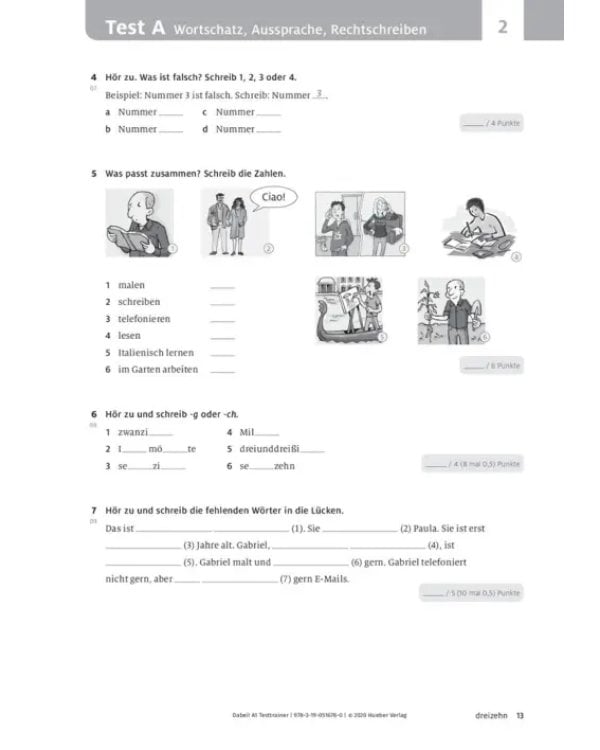 Dabei! A1. Testtrainer mit Audio-CD. Deutsch für Jugendliche. Deutsch als Fremdsprache