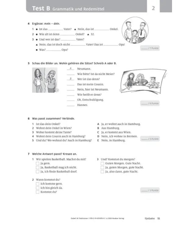 Dabei! A1. Testtrainer mit Audio-CD. Deutsch für Jugendliche. Deutsch als Fremdsprache