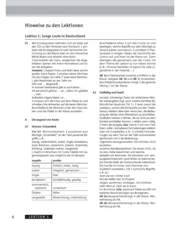 AusBlick 2. Lehrerhandbuch. Deutsch für Jugendliche und junge Erwachsene. Deutsch als Fremdsprache