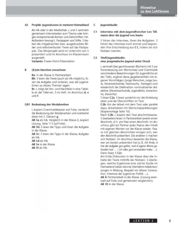 AusBlick 2. Lehrerhandbuch. Deutsch für Jugendliche und junge Erwachsene. Deutsch als Fremdsprache