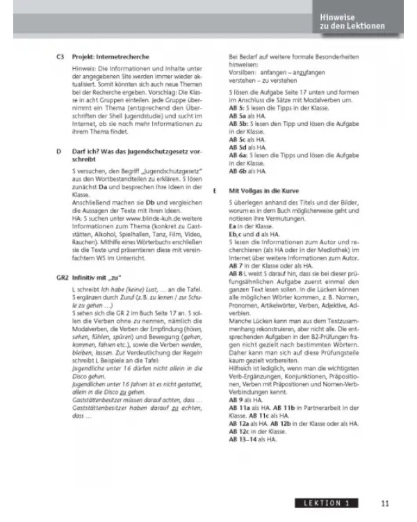 AusBlick 2. Lehrerhandbuch. Deutsch für Jugendliche und junge Erwachsene. Deutsch als Fremdsprache