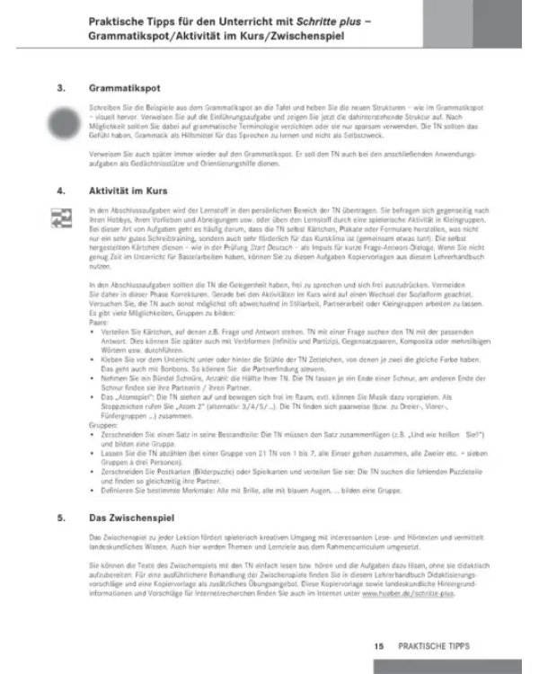 Schritte plus 5. Lehrerhandbuch. Deutsch als Fremdsprache