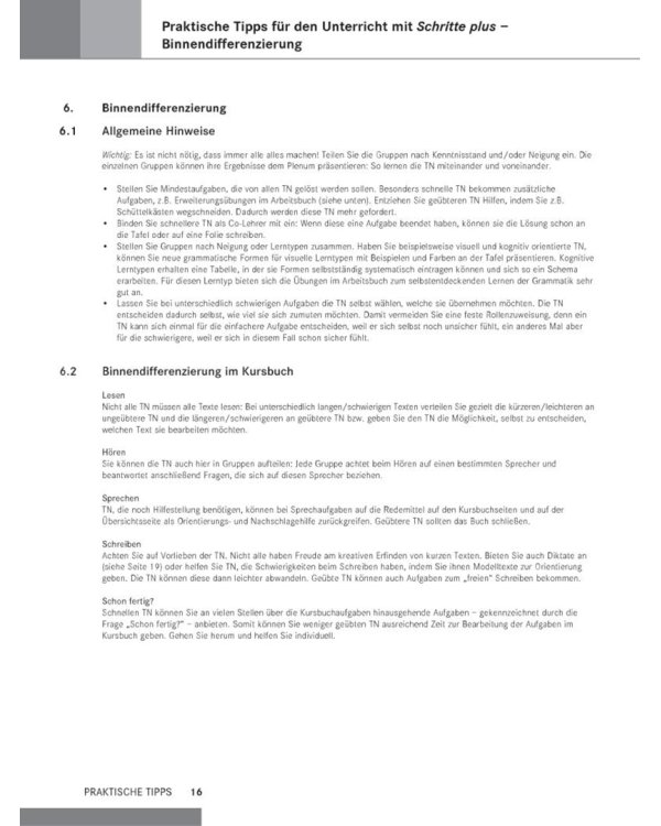 Schritte plus 5. Lehrerhandbuch. Deutsch als Fremdsprache